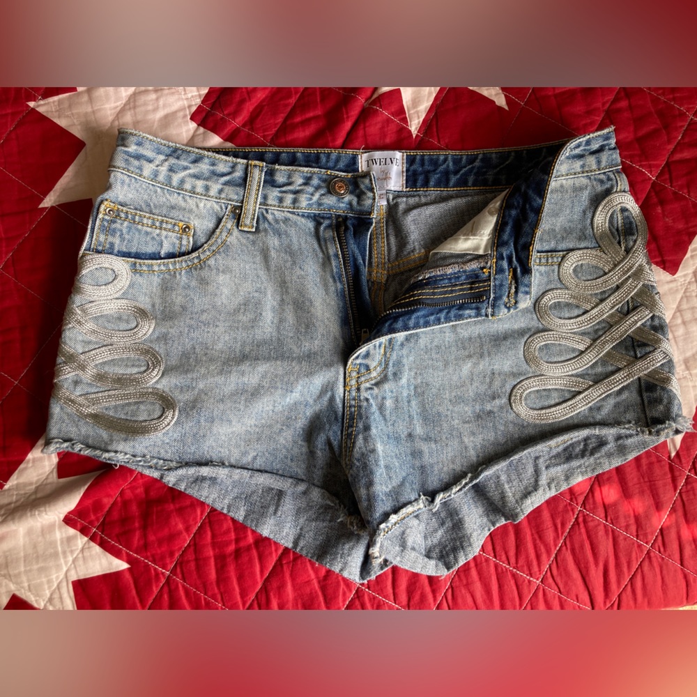High-rise Denim Shorts